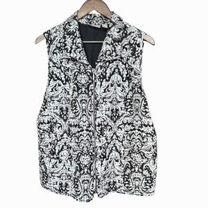 Chico's Black and Tan Vest Sz XL